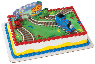 Thomas  Train Birthday Party on Thomas The Train Carnival Birthday Cake Kit Decorations   Garagelelong